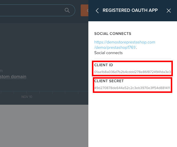 Bitly Client ID and Bitly Client secret